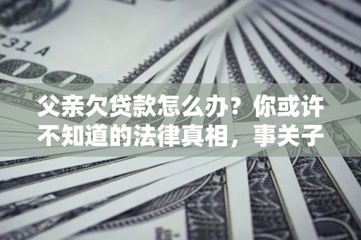 济南父亲欠贷款怎么办？你或许不知道的法律真相，事关子女未来