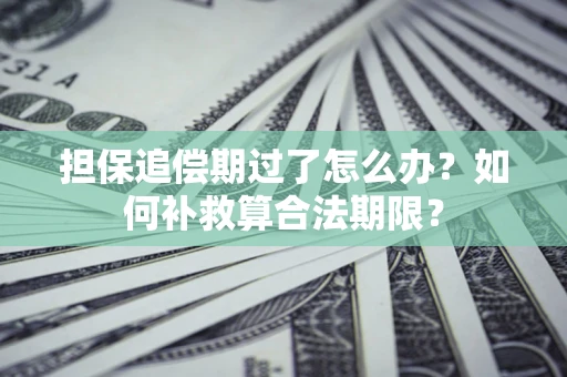 济南担保追偿期过了怎么办？如何补救算合法期限？